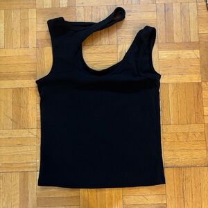 Amazing high neck cut out style tank top